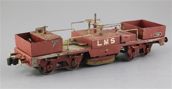 A Gauge 1 LMS track cleaning vehicle, with auto coupling, brown No 1446